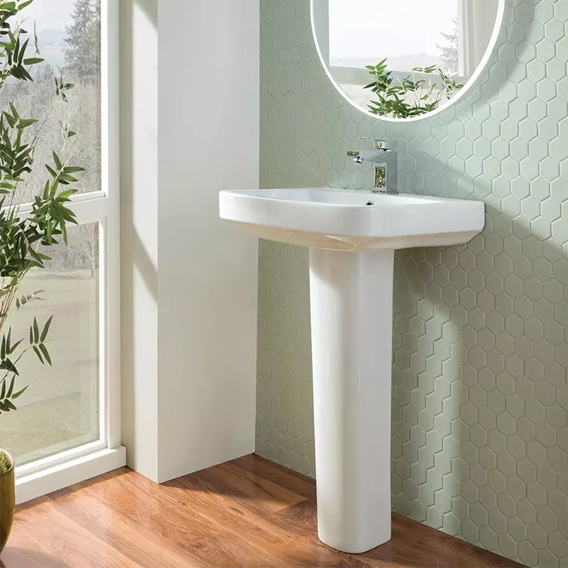Pedestal wash basin designs for dining room