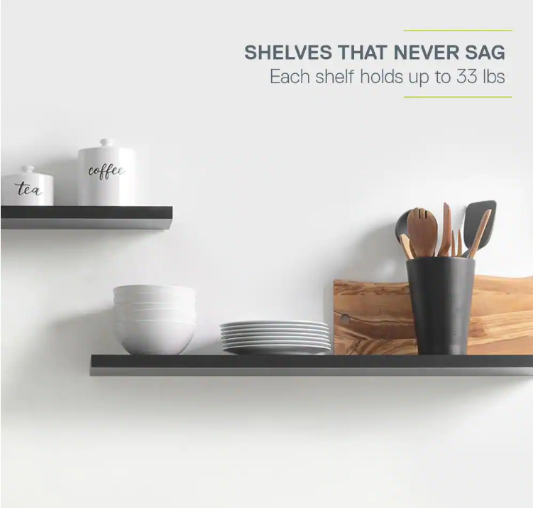 One-shaped Wall Shelf /Oak Floating Decorative Wall Shelf