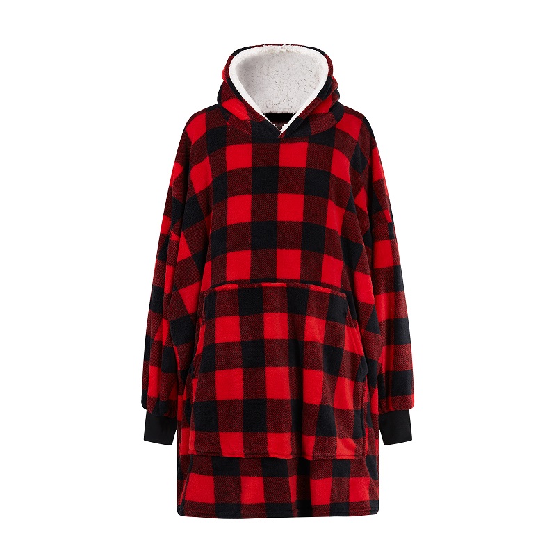 Printed Flannel Hoodie Blanket