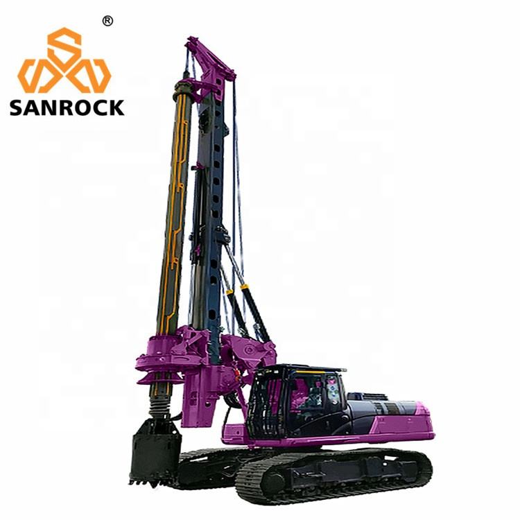 Rotary drilling rig crawler hydraulic 124kw Auger Impact rotary drilling rig machine