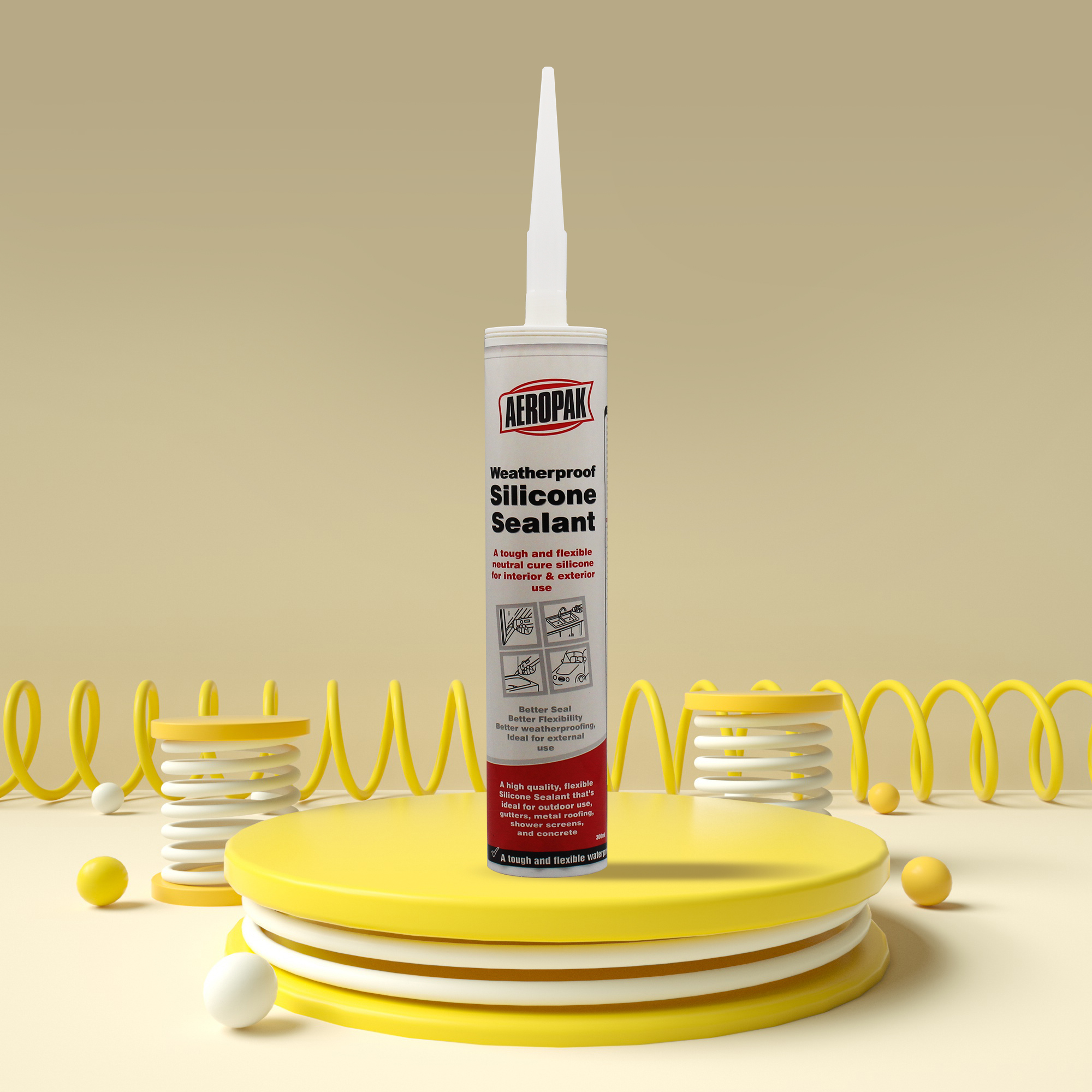 Aeropak 300ml Acrylic Silicone Sealant