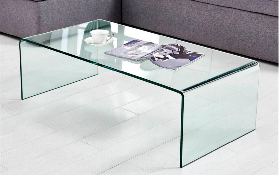 Glass coffee table