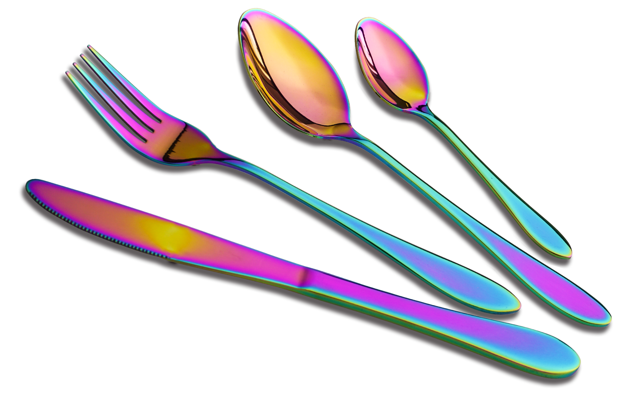 Plain surface stainless steel cutlery set