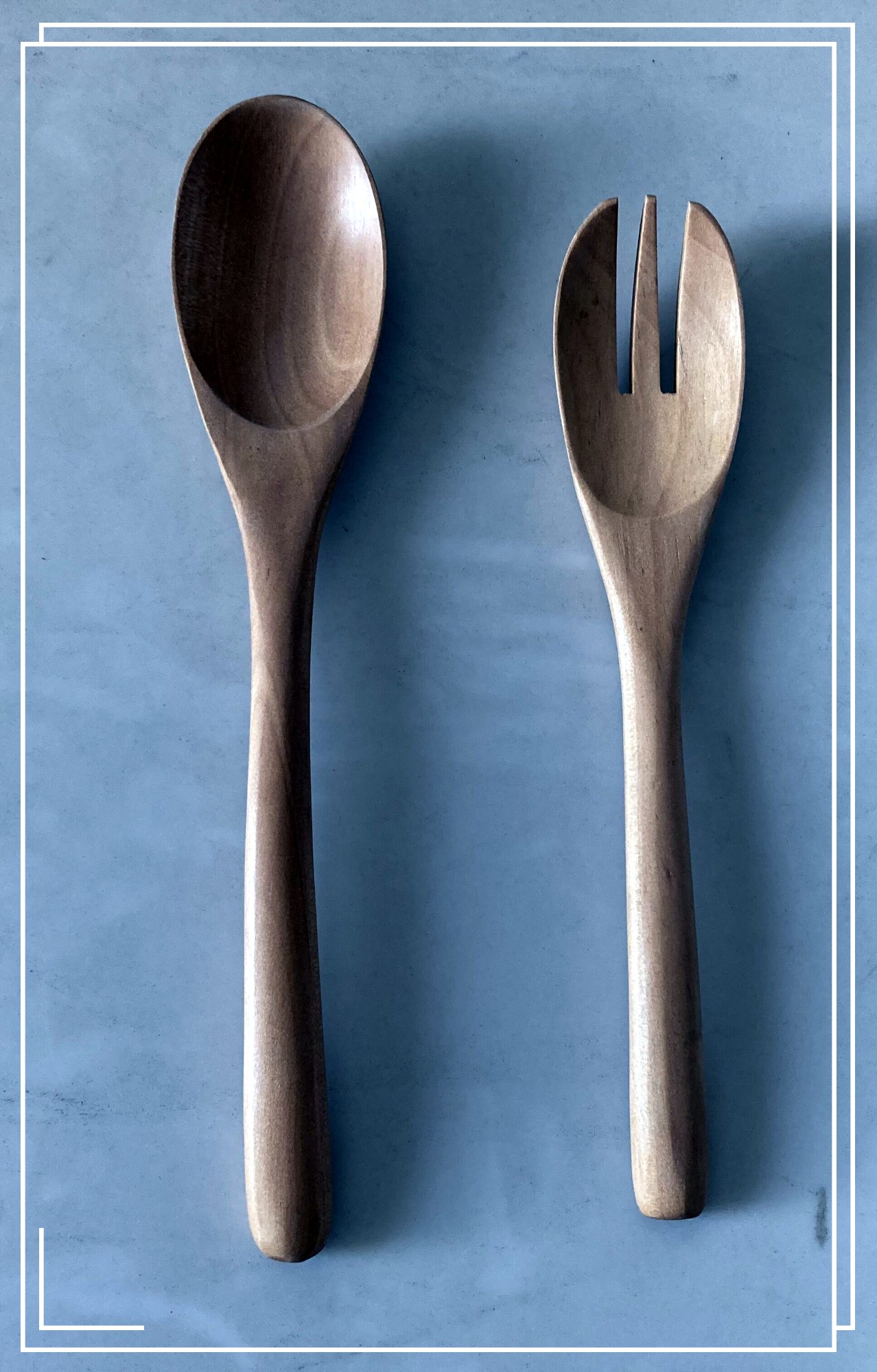 Maple wooden spoon and fork