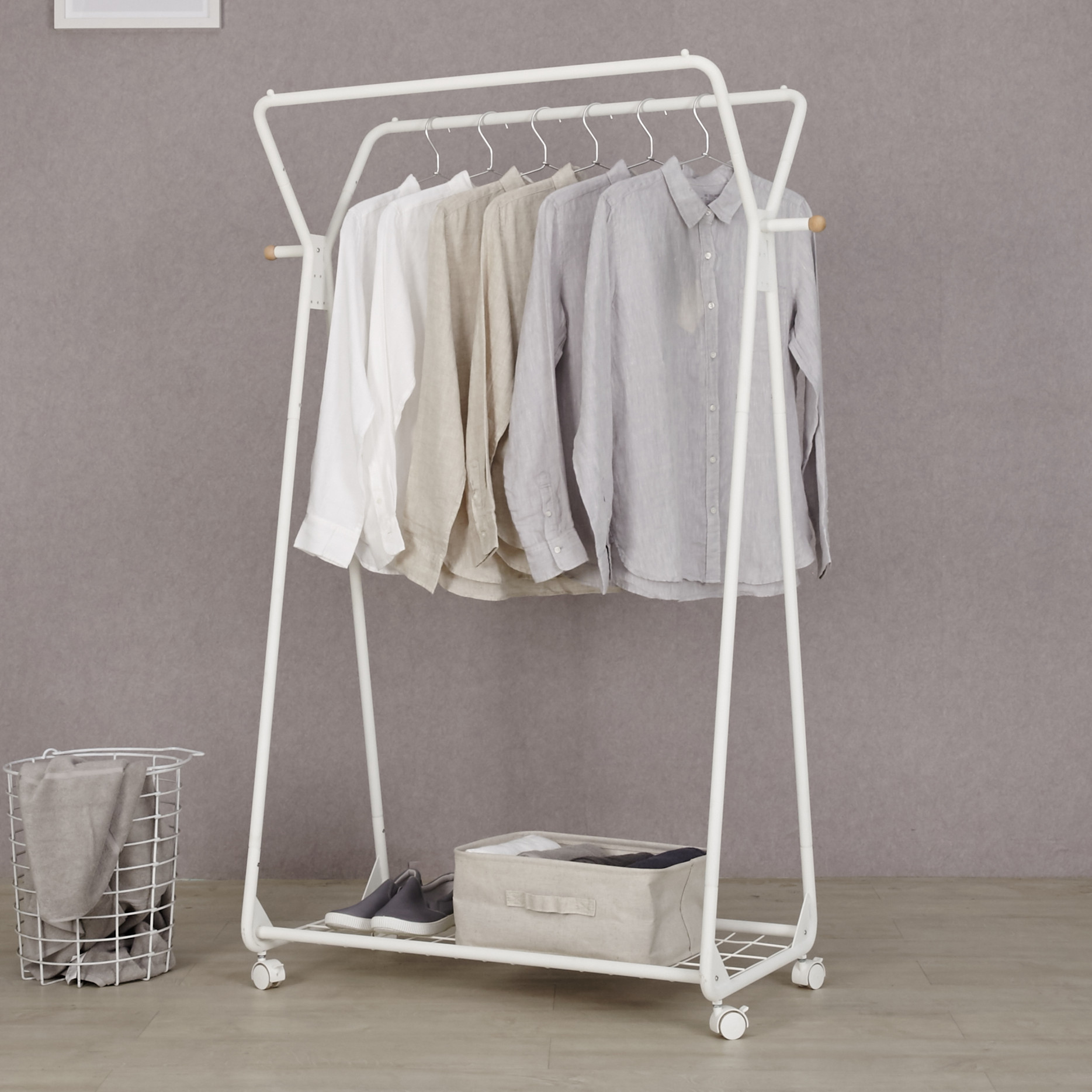 Large double pole floor hanger,Iron wood coat rack, coat rack