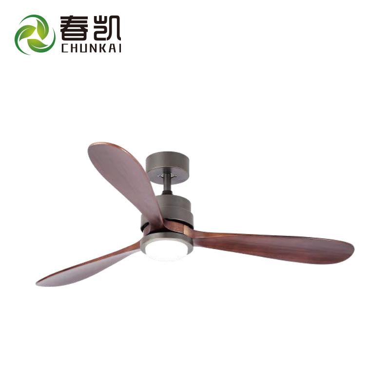 Decorative Home 52 Inch 3 Solid Wood Blade Ceiling Fan with LED Lights.