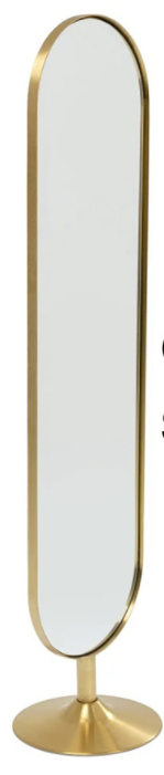 Stainless frame stand floor mirror