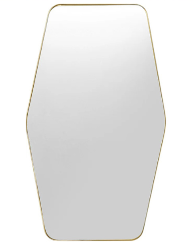 stainless framed wall mirror