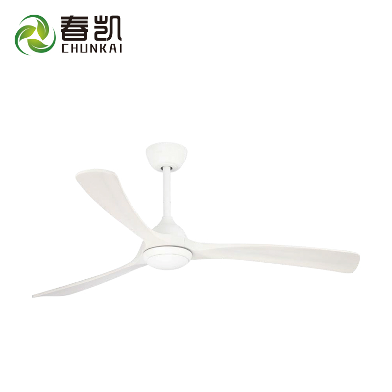 Decorative 60 inch/1500mm remote control ceiling fan with 3 blades with metal in painting with light