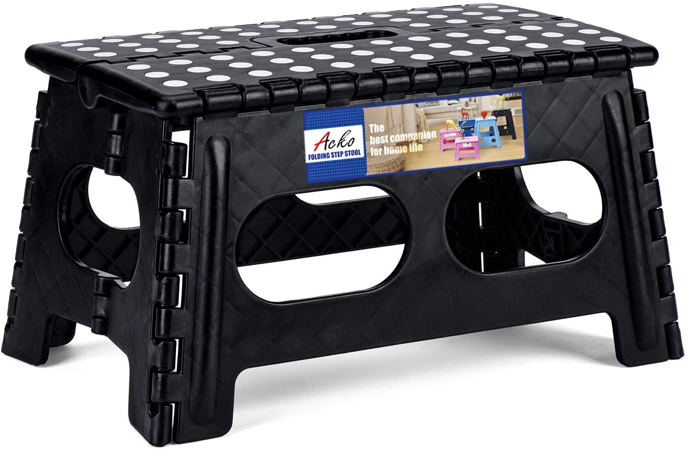 Plastic folding step stool
