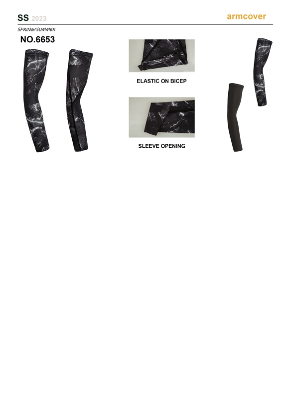 Summer/spring cold feeling, long lasting odor free men's weft polyester knit arm cover for outdoor sports