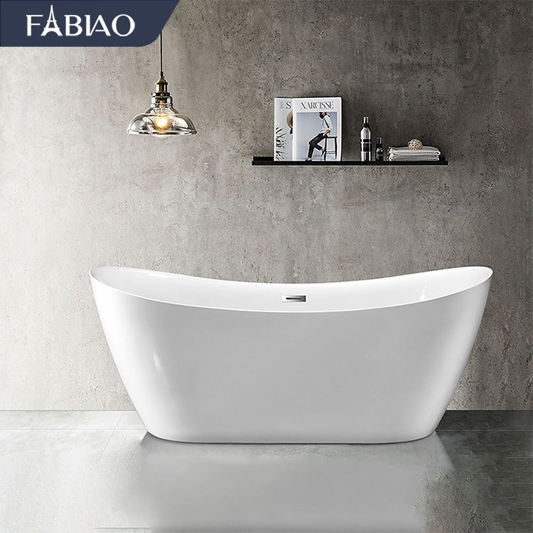 Oval Shaped Acrylic Deep Round Bowl Freestanding Bathtub