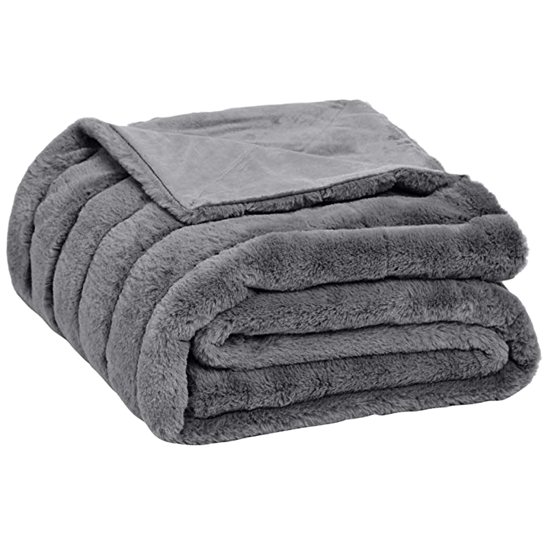 Fake rabbit fur blanket for sofa throw