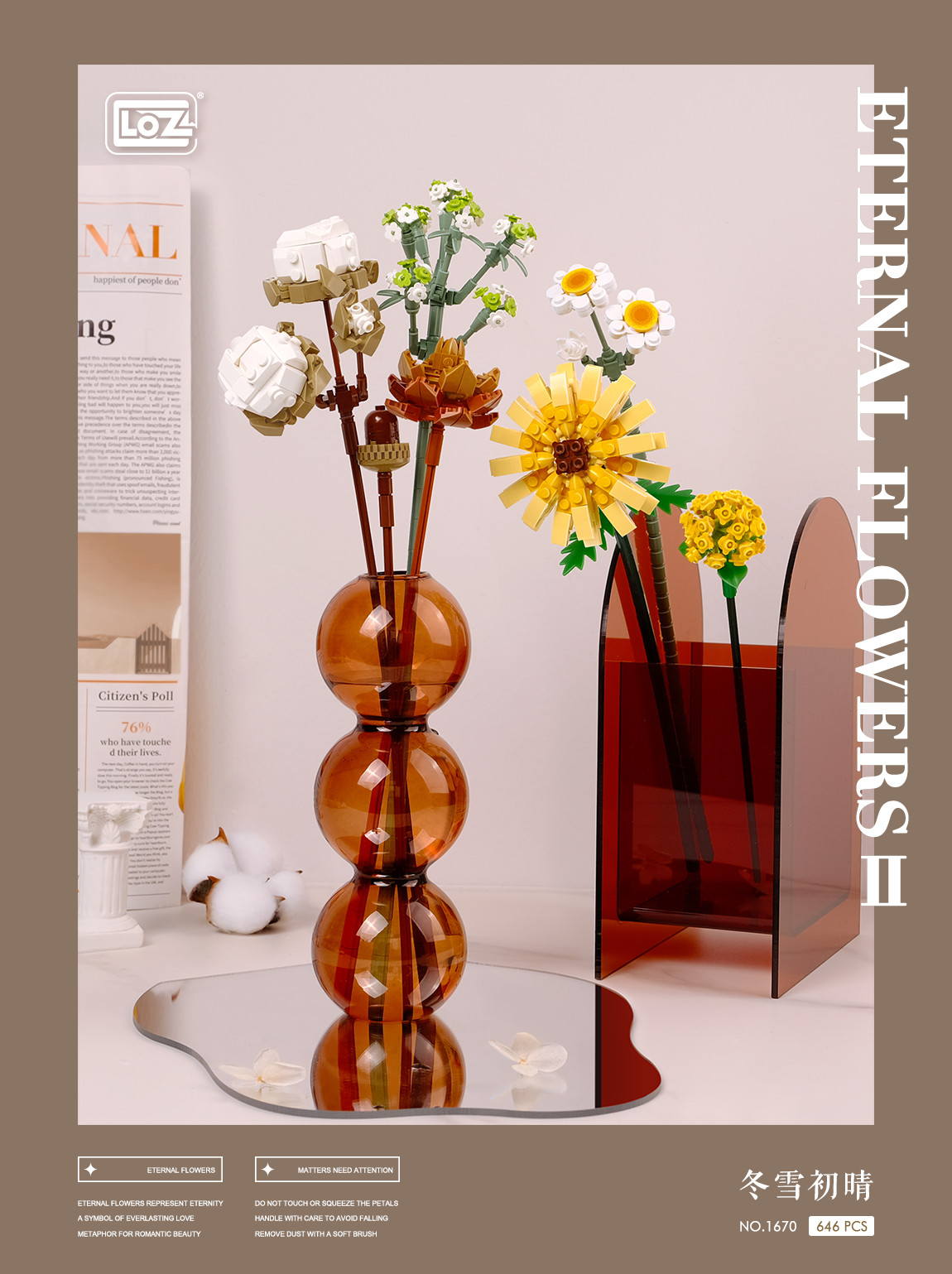 LOZ DIY educational mini building block toys - Eternal flower