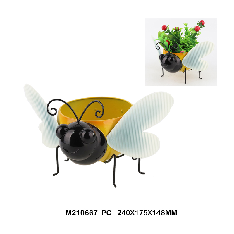 Metal Bee Planter