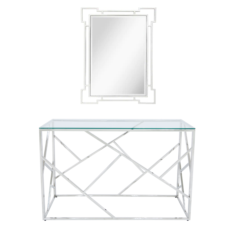 stainless steel table mirror set