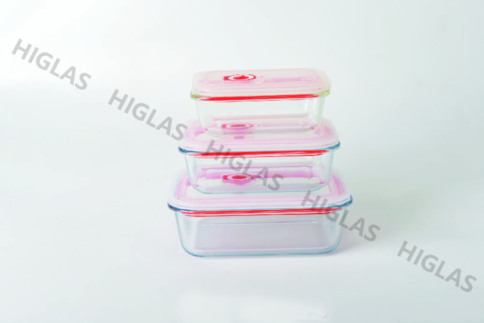 Rect. food container with air-tighg lid