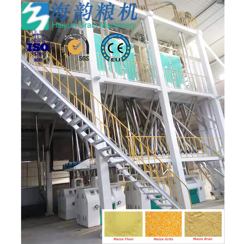 Haiyun brand maize flour and grit mill machine 150TPD