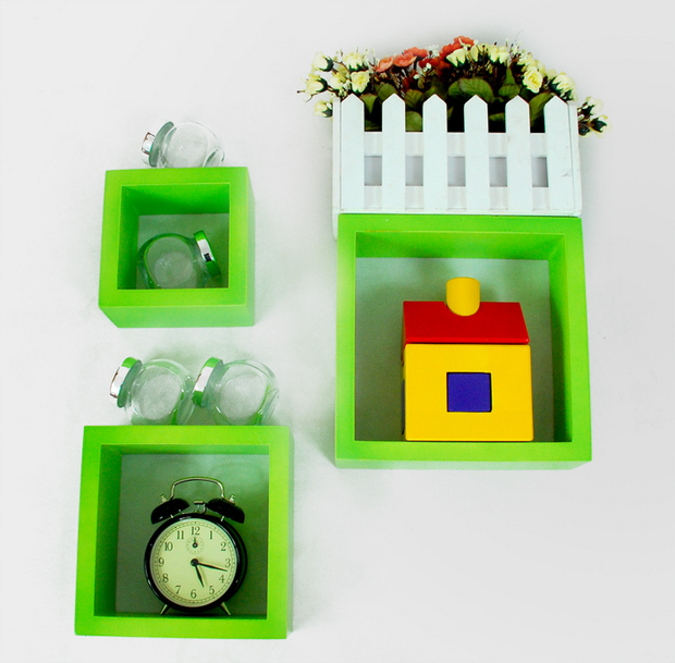 Square Cube Shelf of Three