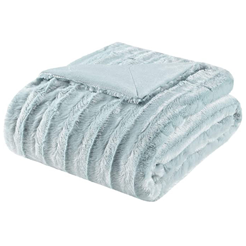 Faux fur throw
