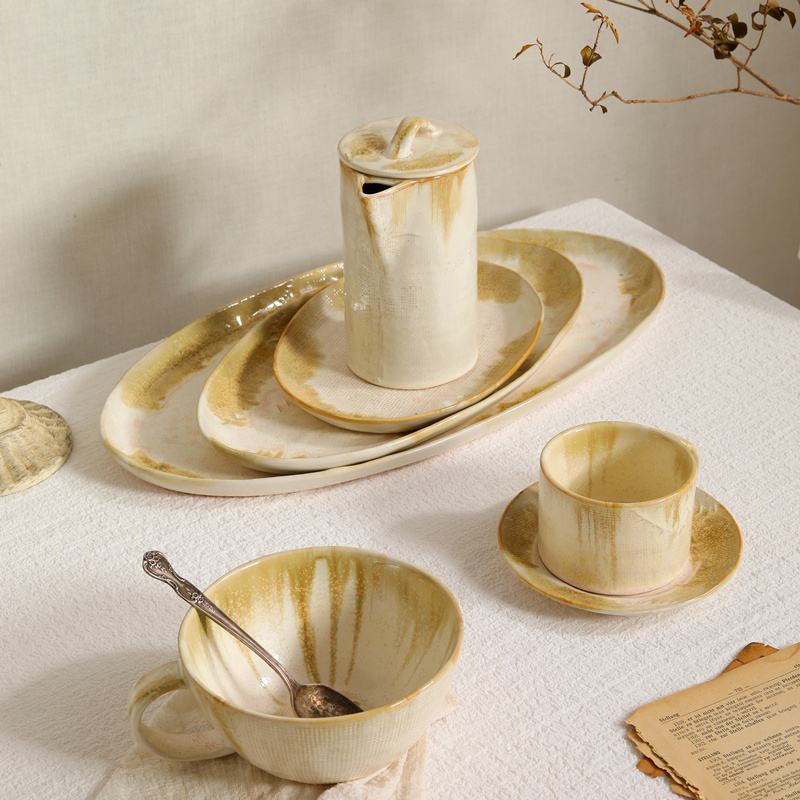 Hotel series kiln rice white cutlery set