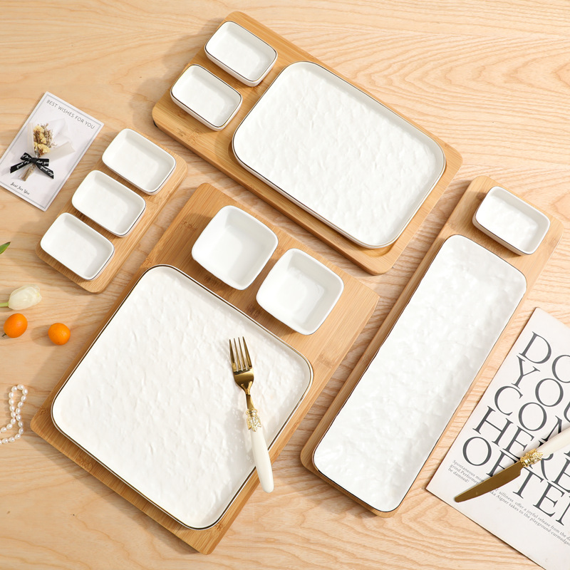 Bamboo Products with ceramics tableware