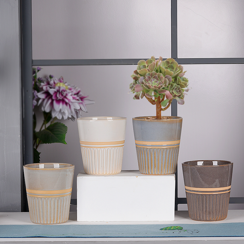 stoneware flower pot