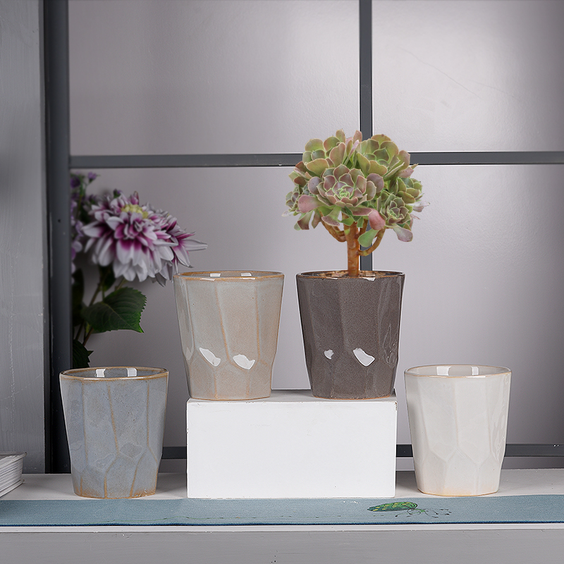 stoneware flower pot
