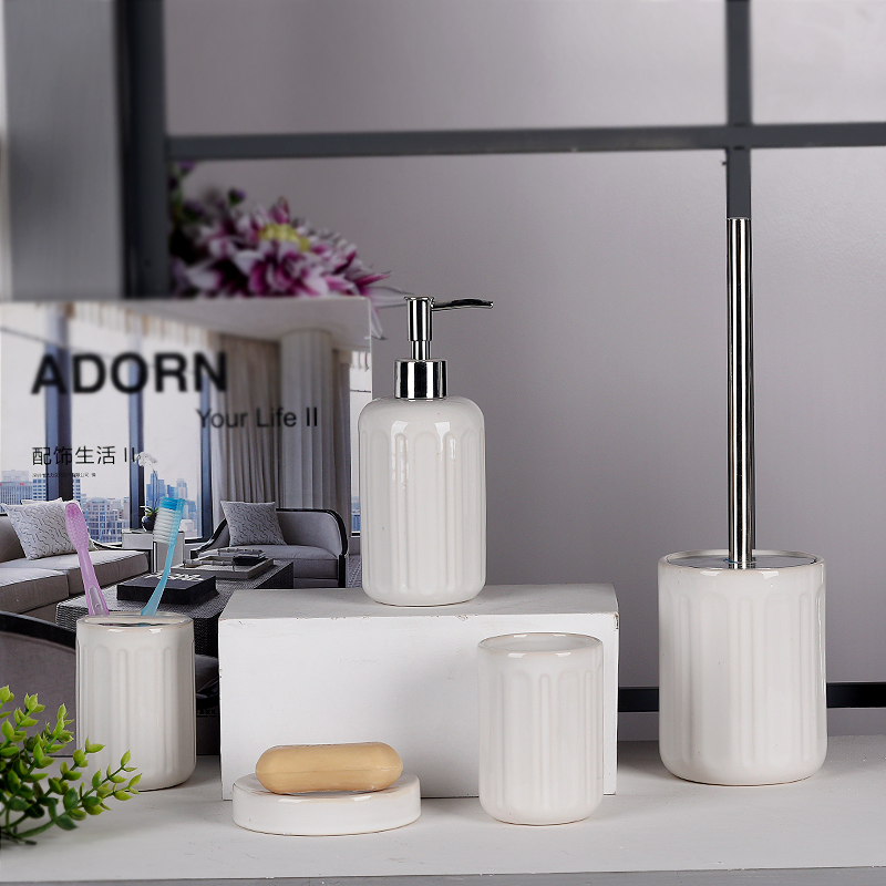Stoneware bathroom set