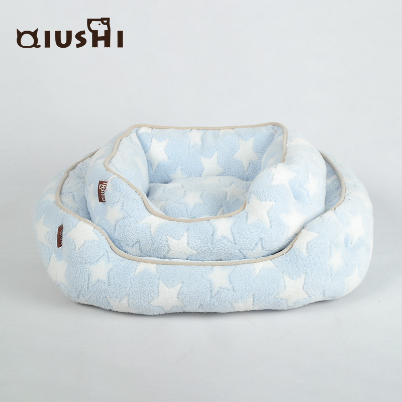 Wholesale Customized Luxury Printed Soft Plush Square Cotton Warm Pet Mattress Sofa Cat And Dog Bed