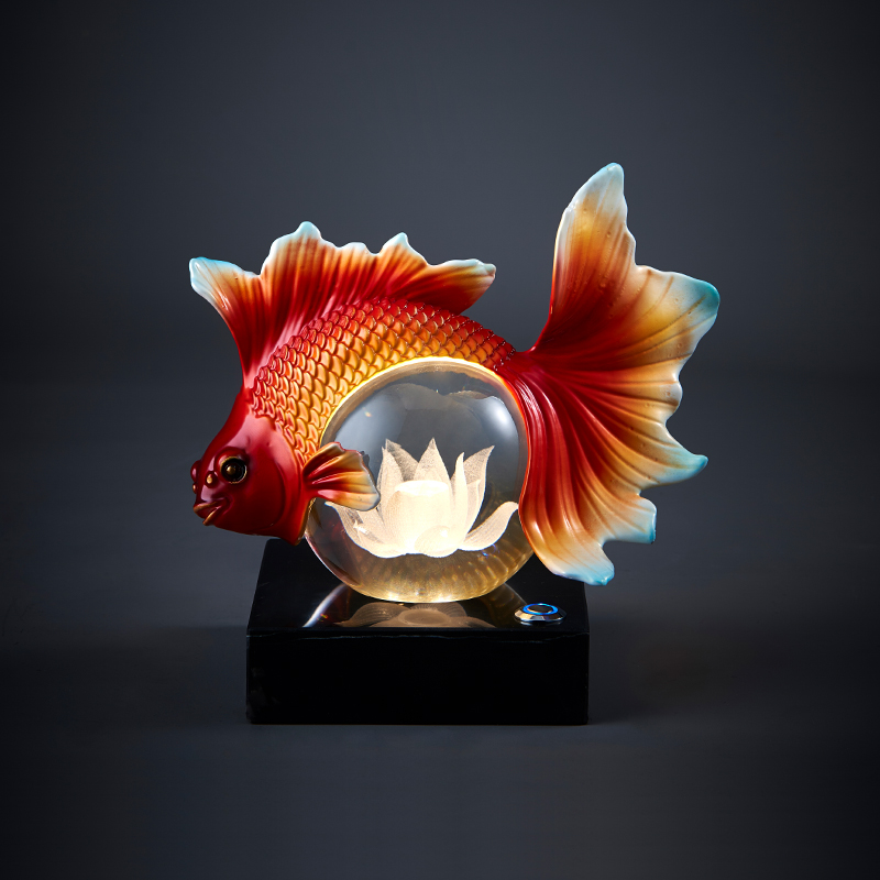 Goldfish shaped crystal ball jewelry