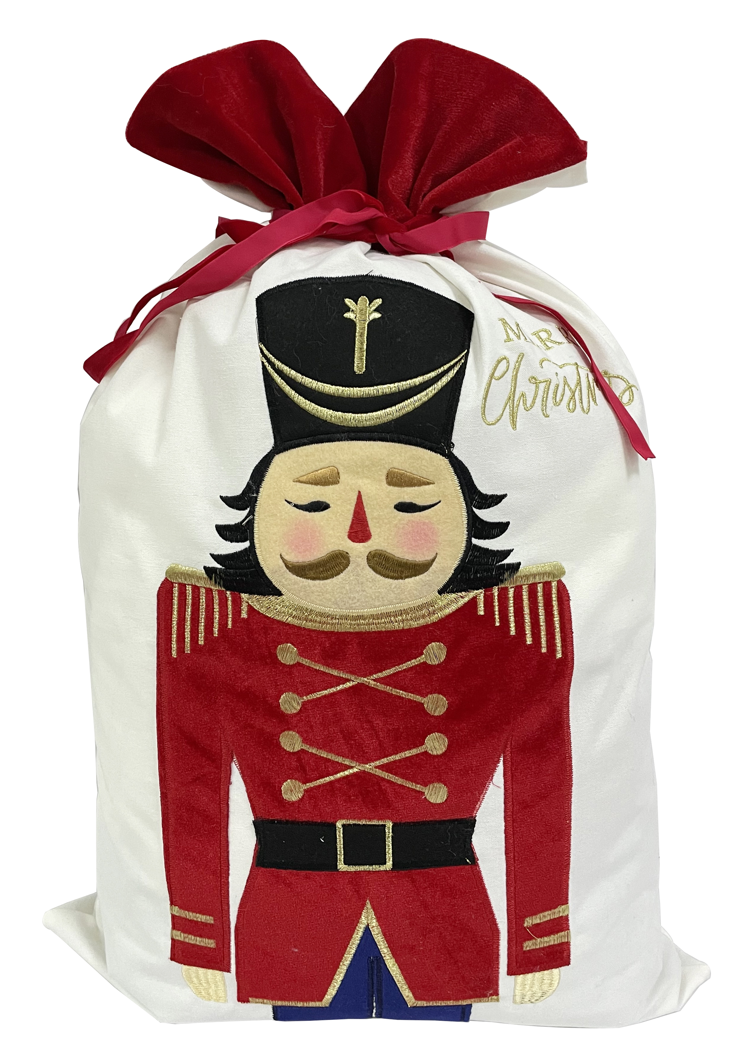 Nutcracker Velvet Christmas Sacks Bags