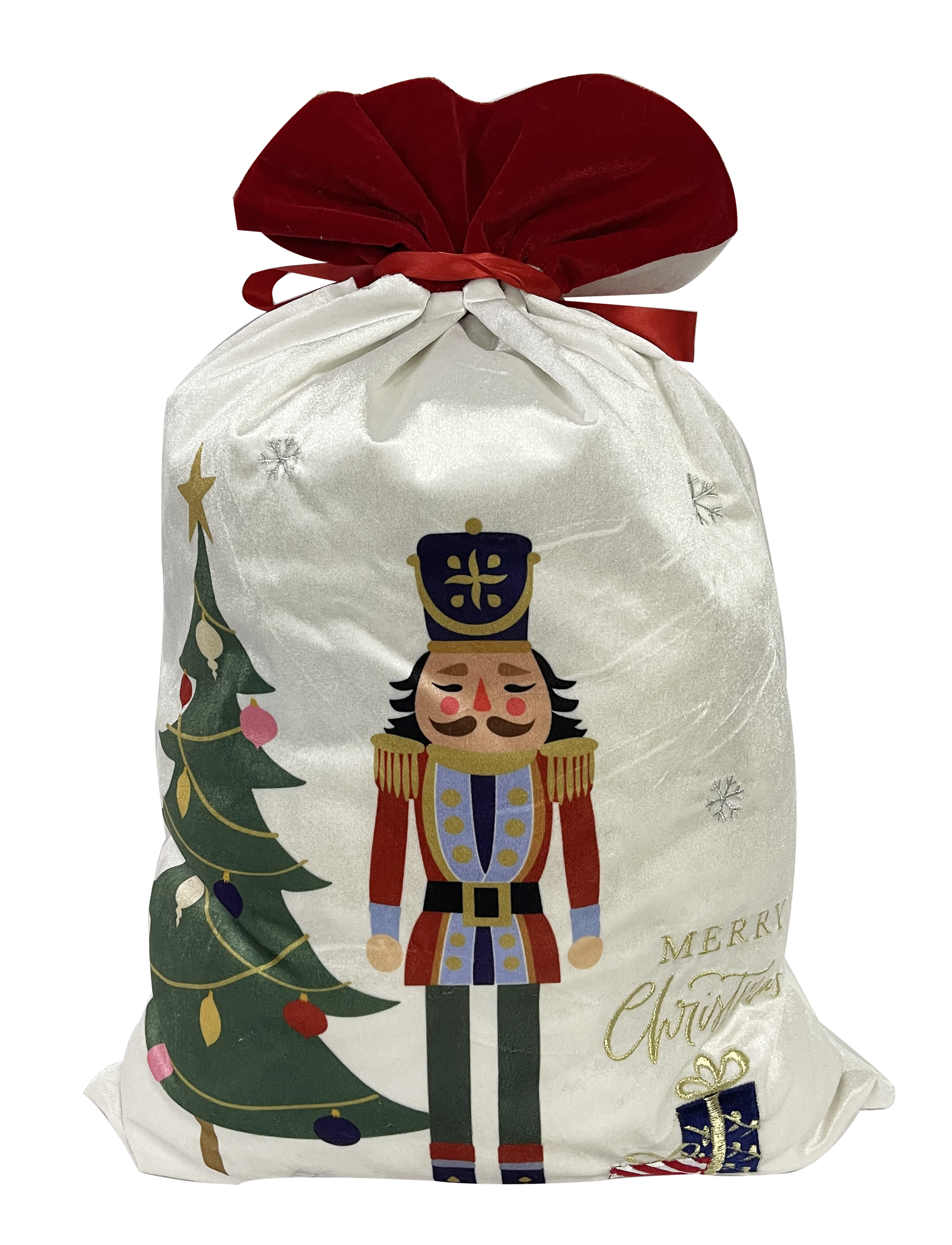 Nutcracker Velvet Christmas Sacks Bags
