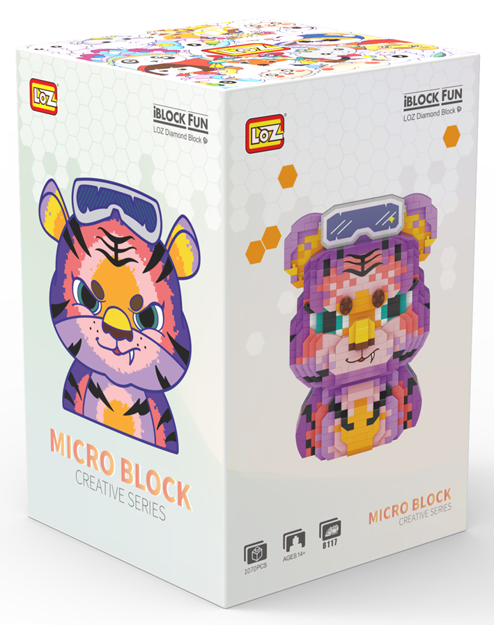 LOZ DIY educational diamond building block toys - Tiger