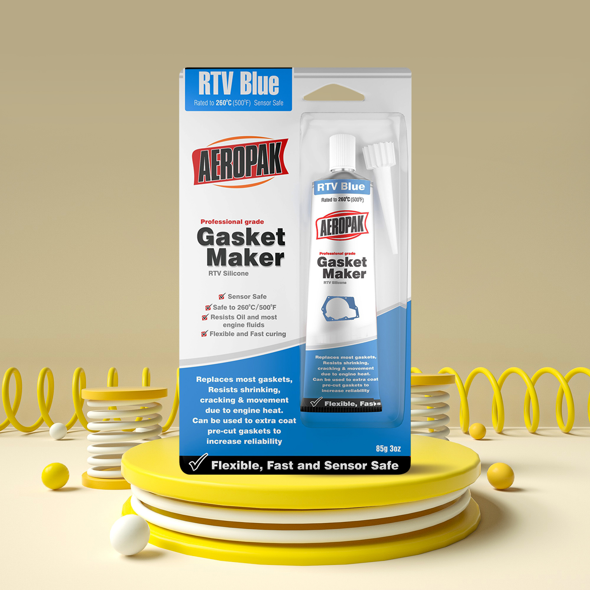 Aeropak Blue Gasket Maker for Rear Main Bearing