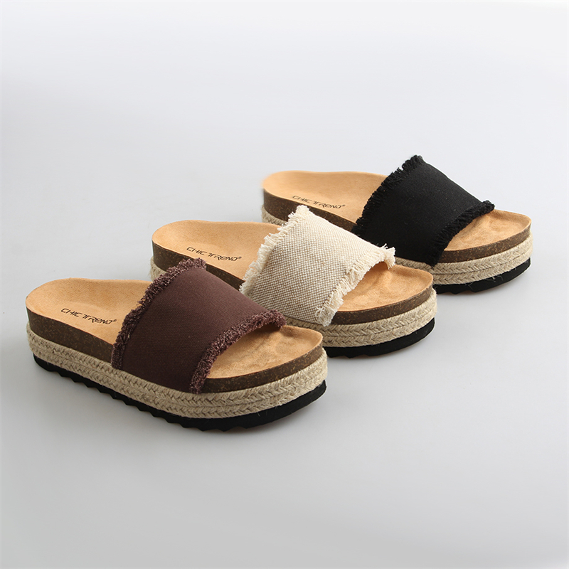 Ladies Hemp Rope Slipper