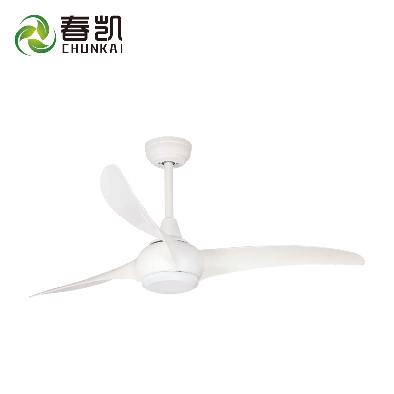52 inch/1320mm decorative ceiling fan with 3 blades, painted metal top cover and remote with light