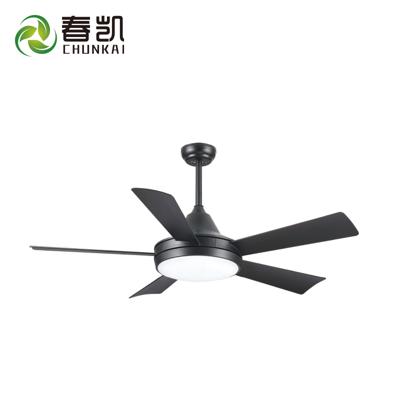 52 inch five high-quality plastic blade remote control decorative ceiling fan with LED light
