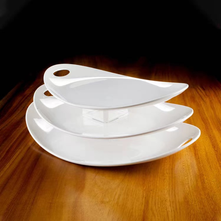 Melamine Handle Oval Plate