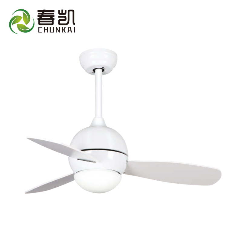 Good price 32 inch remote control ceiling fan 3 splint fan blades with LED lights