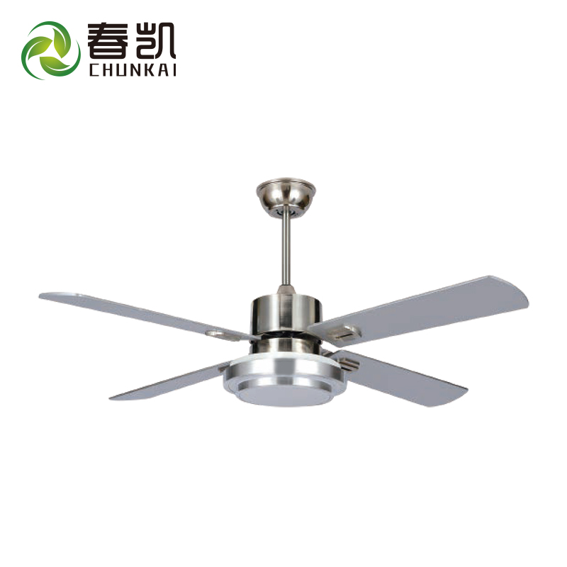 48 inch decorated home remote control ceiling fan 4 splint fan blades with LED light
