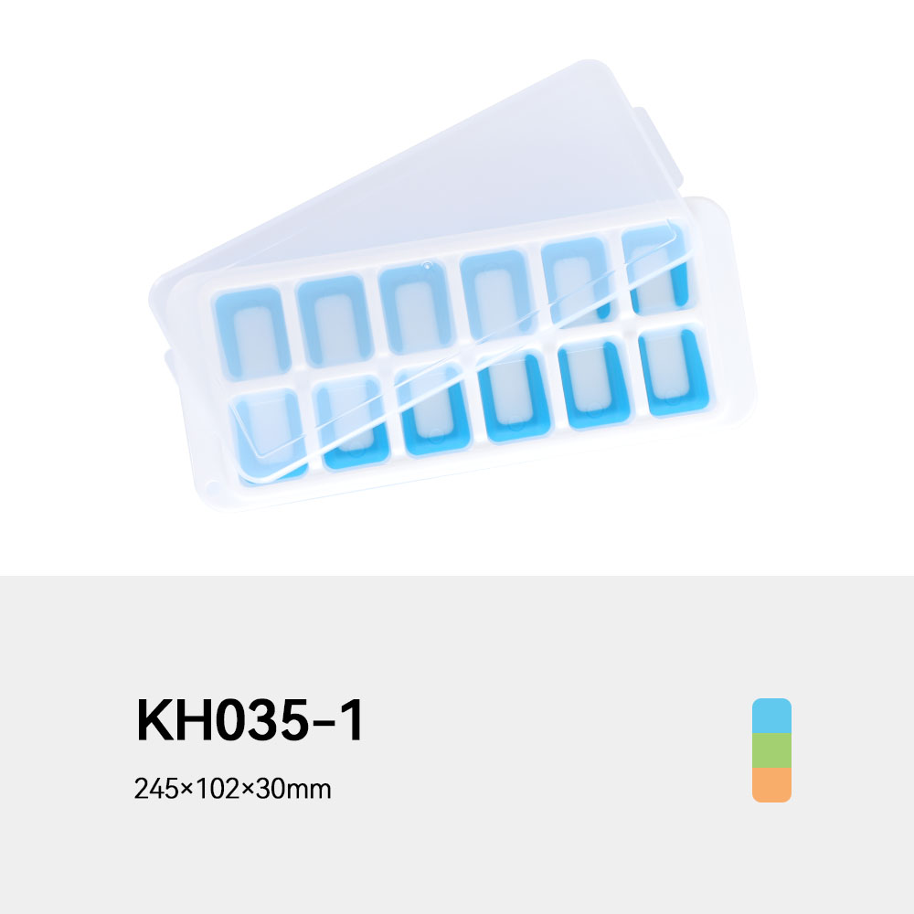 Amazon BPA Free Easy Release ice cube ice cube mold customer Silicone pp Ice Cube Tray with Lid
