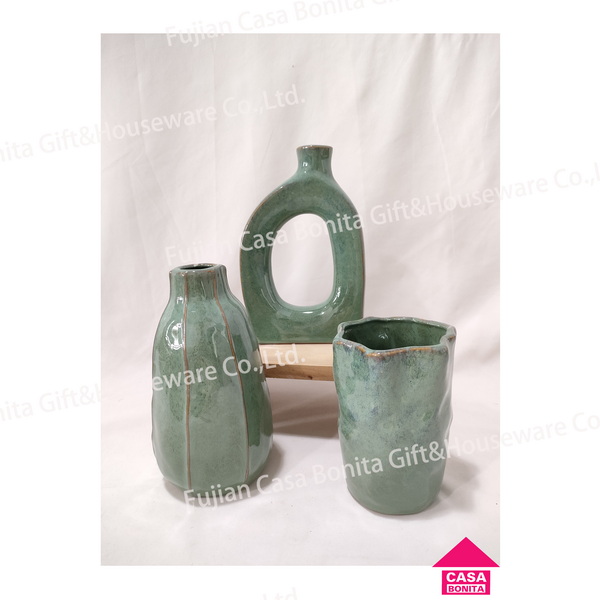 Nordic style, dark green, vases, floral arrangements