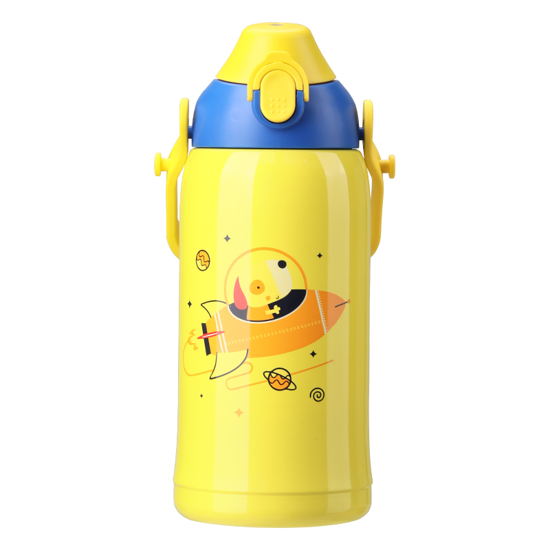 UZSPACE Nes Design 550ml cute kindergarten kids stainless steel water bottle insulated thermos