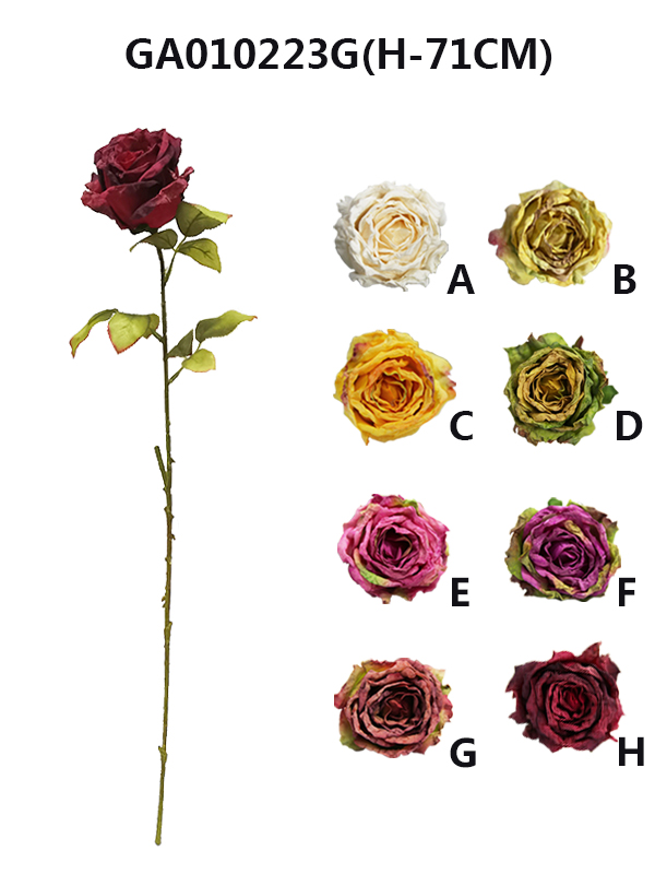 Artificial single dried rose(H-71CM)