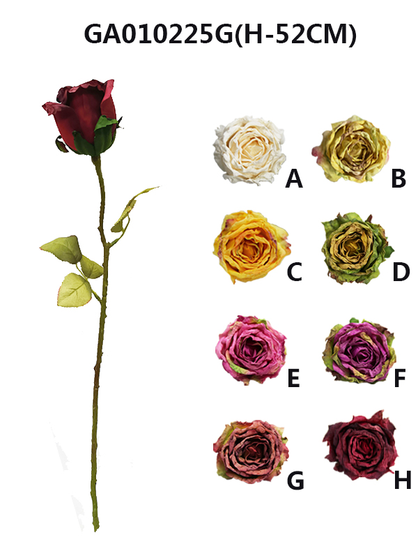 Artificial single dried rose(H-52CM)