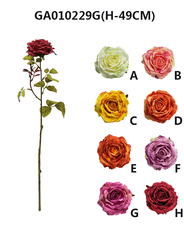 Artificial single dried rose(H-49CM)
