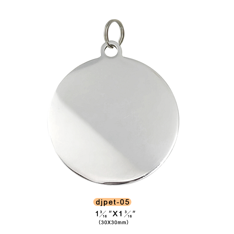 Round Shape Stainless Steel 304 Pet Tag (No Mold Charge))