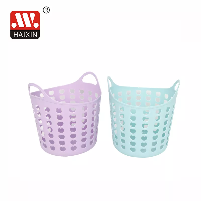 Haixin Wholesale Market Hanging Baskets Double Handle Iron Wire Laundry Baskets