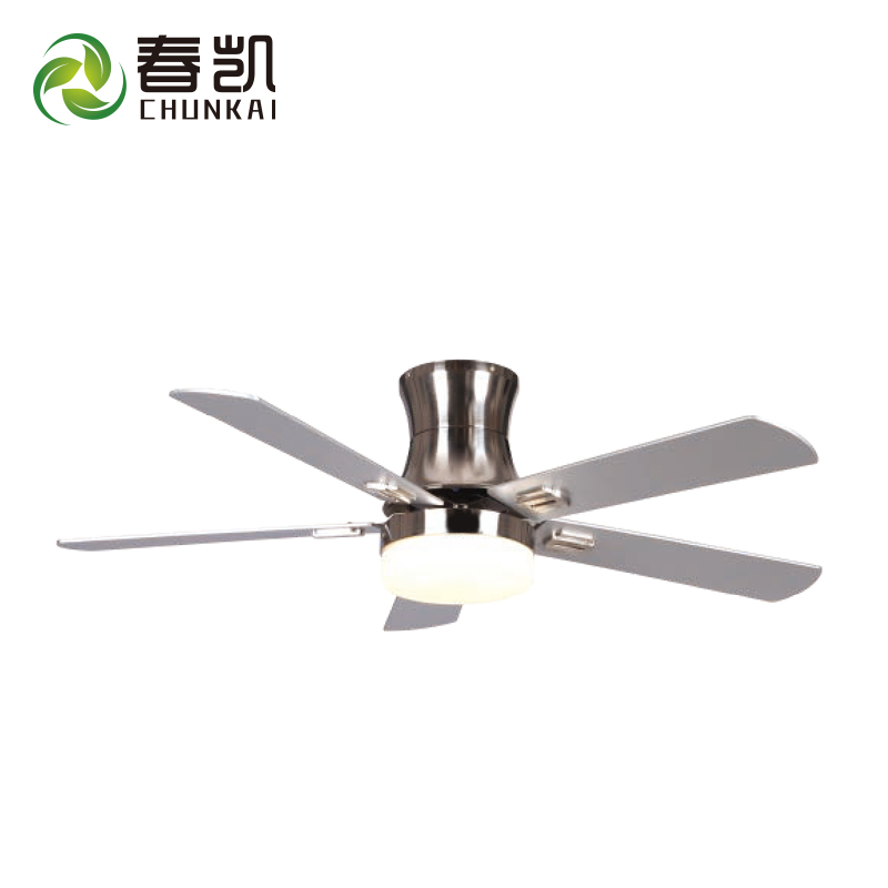 52 inch decorated home remote control ceiling fan 5 splint fan blades with LED light